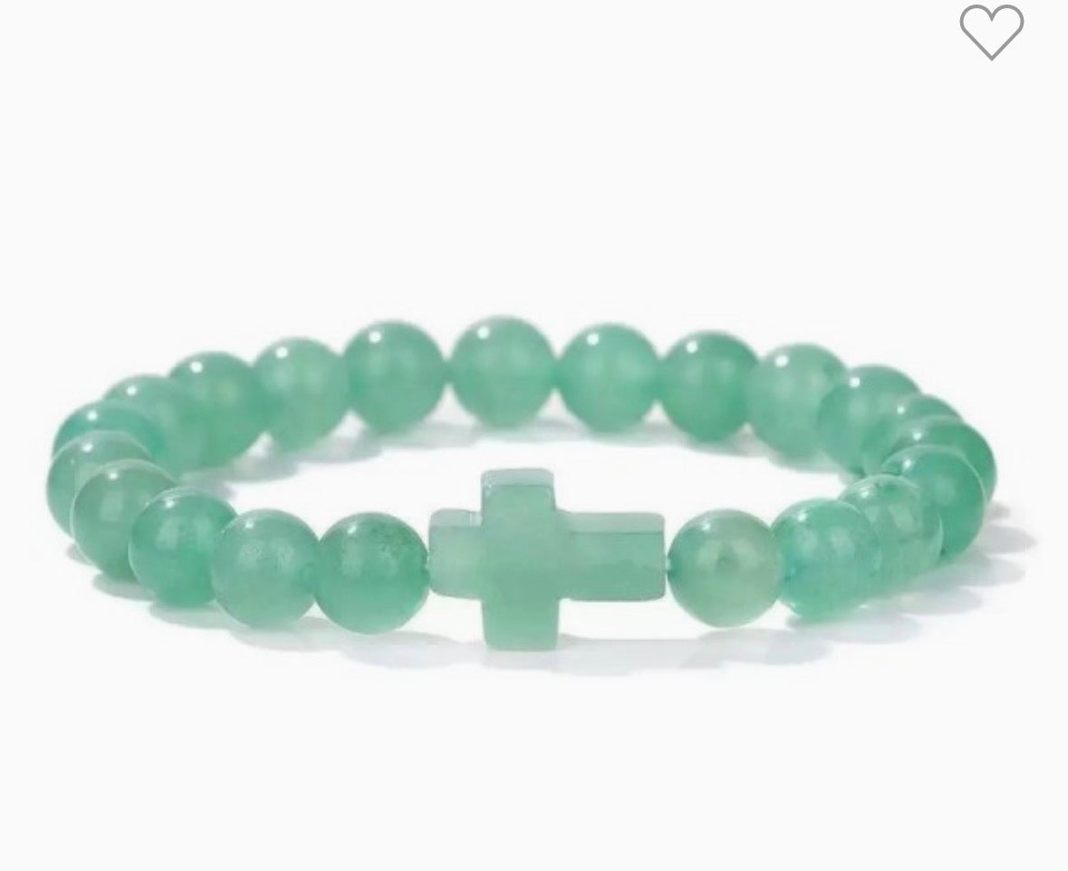 Beaded Cross Bracelet