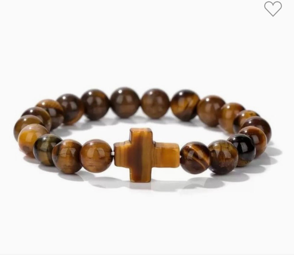Beaded Cross Bracelet